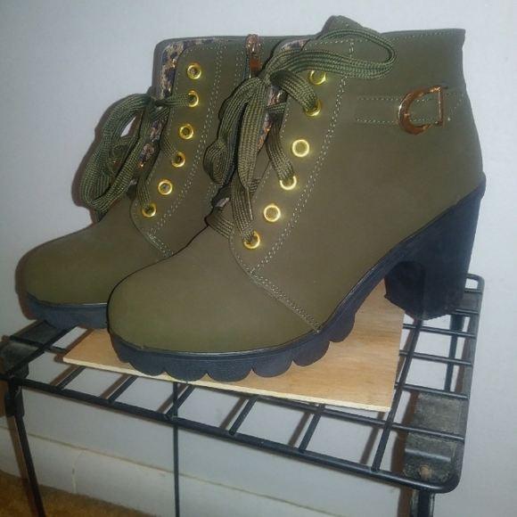 SHEIN | Shoes | Combat Boots Army Green 